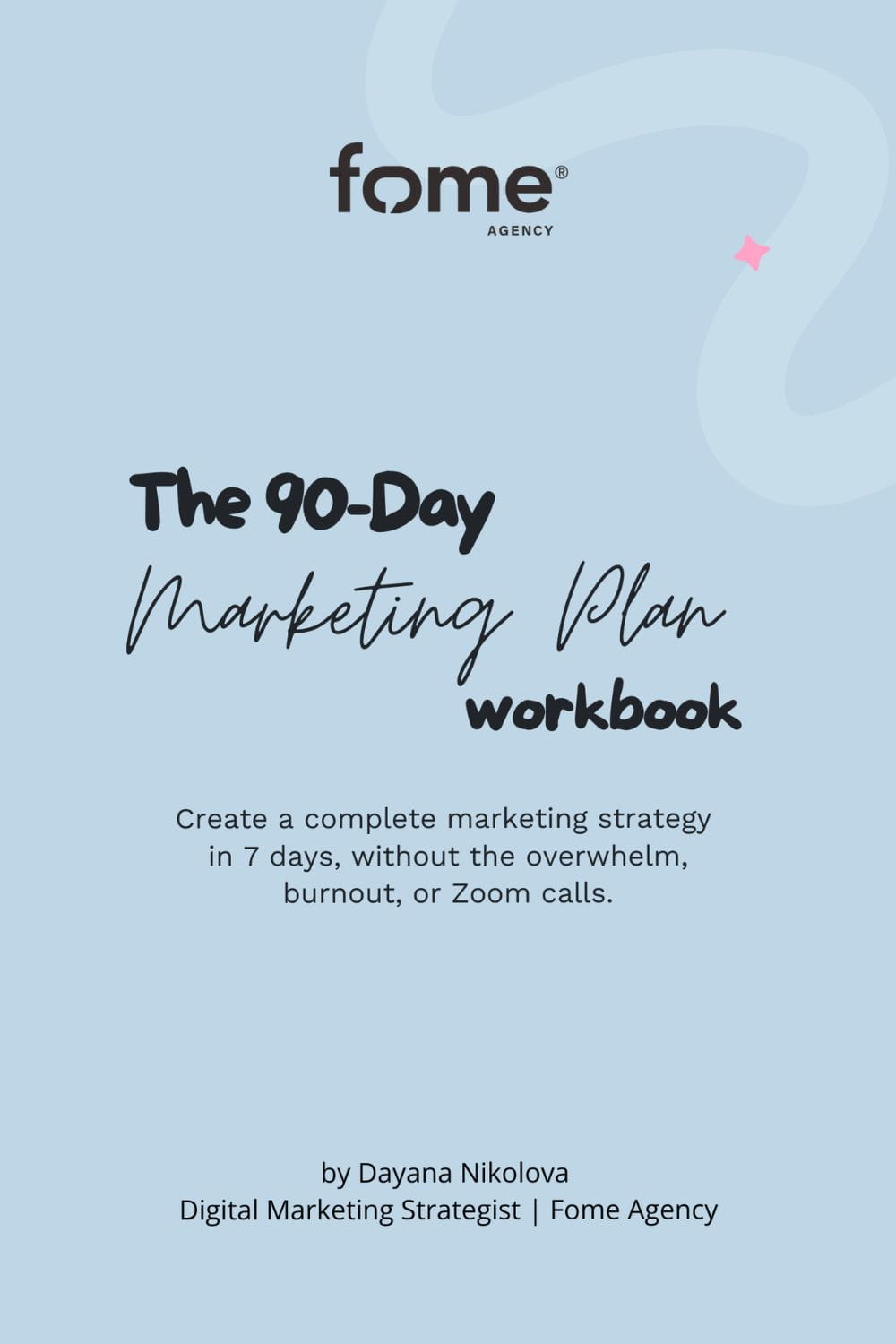 90 Day Marketing Plan Workbook Cover